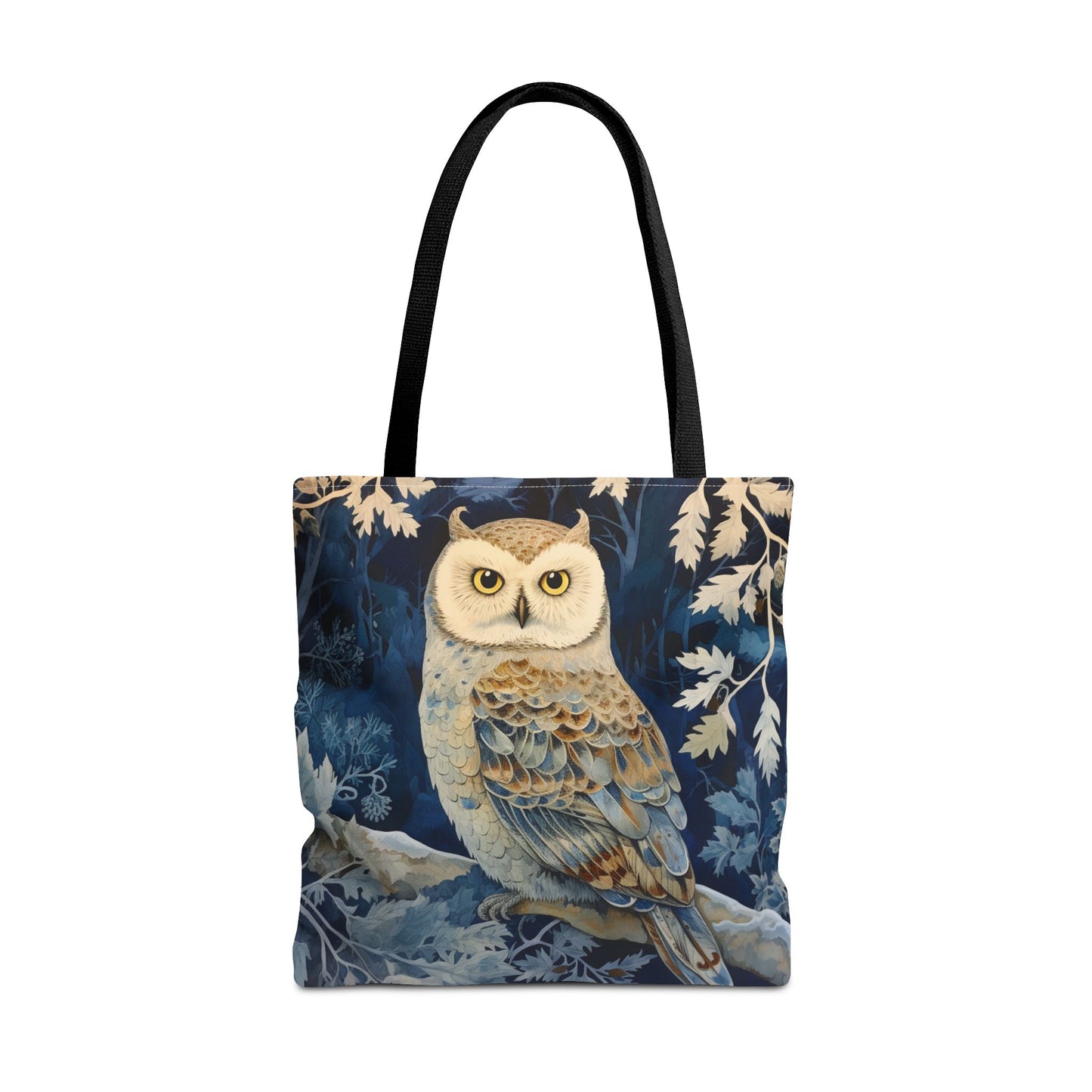 Winter Woodland Owl Tote Bag - Elegant Eco-Friendly Canvas for Nature Enthusiasts