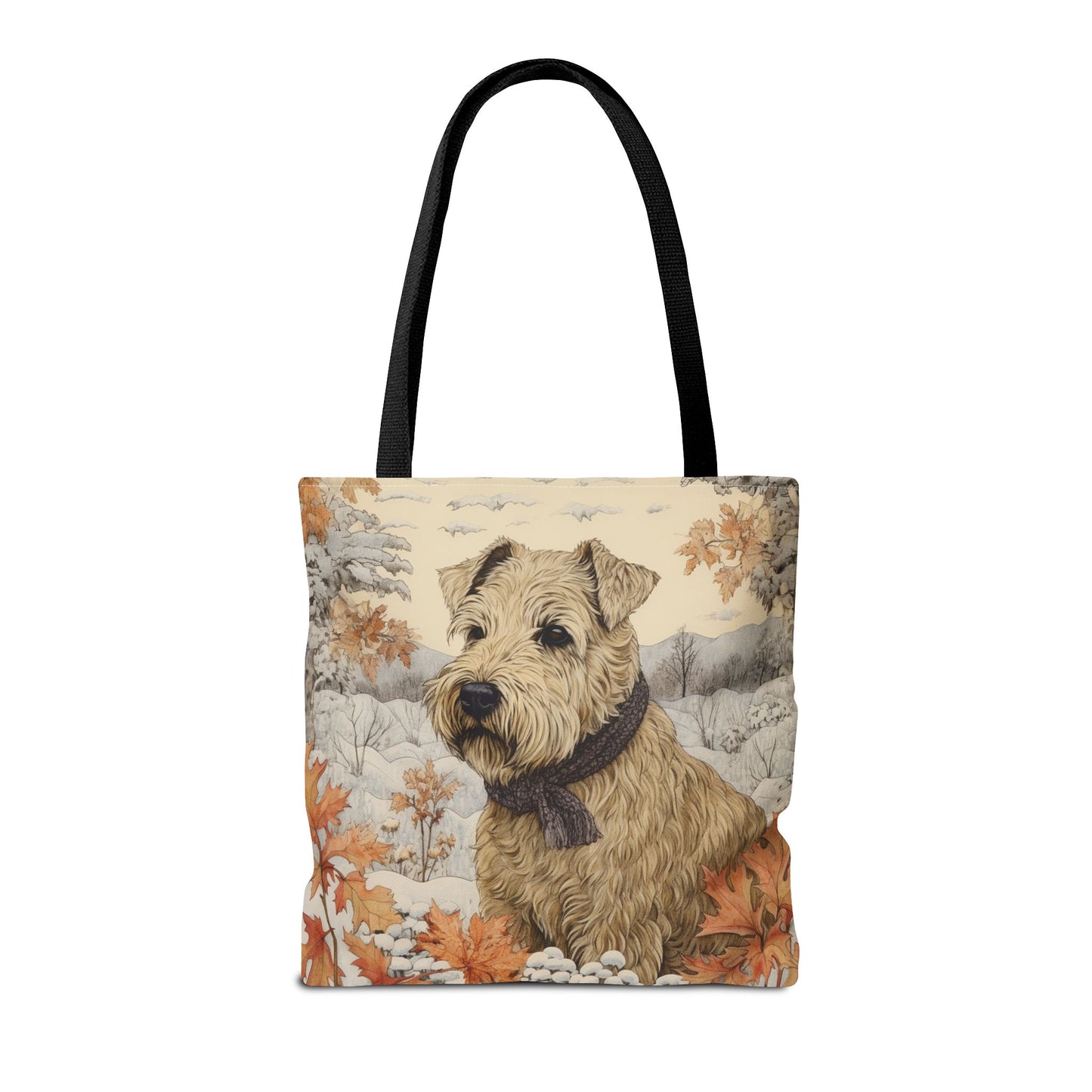 Wheaten Terrier Fall Tote Bag, Eco-Friendly Dog Lover Market Bag