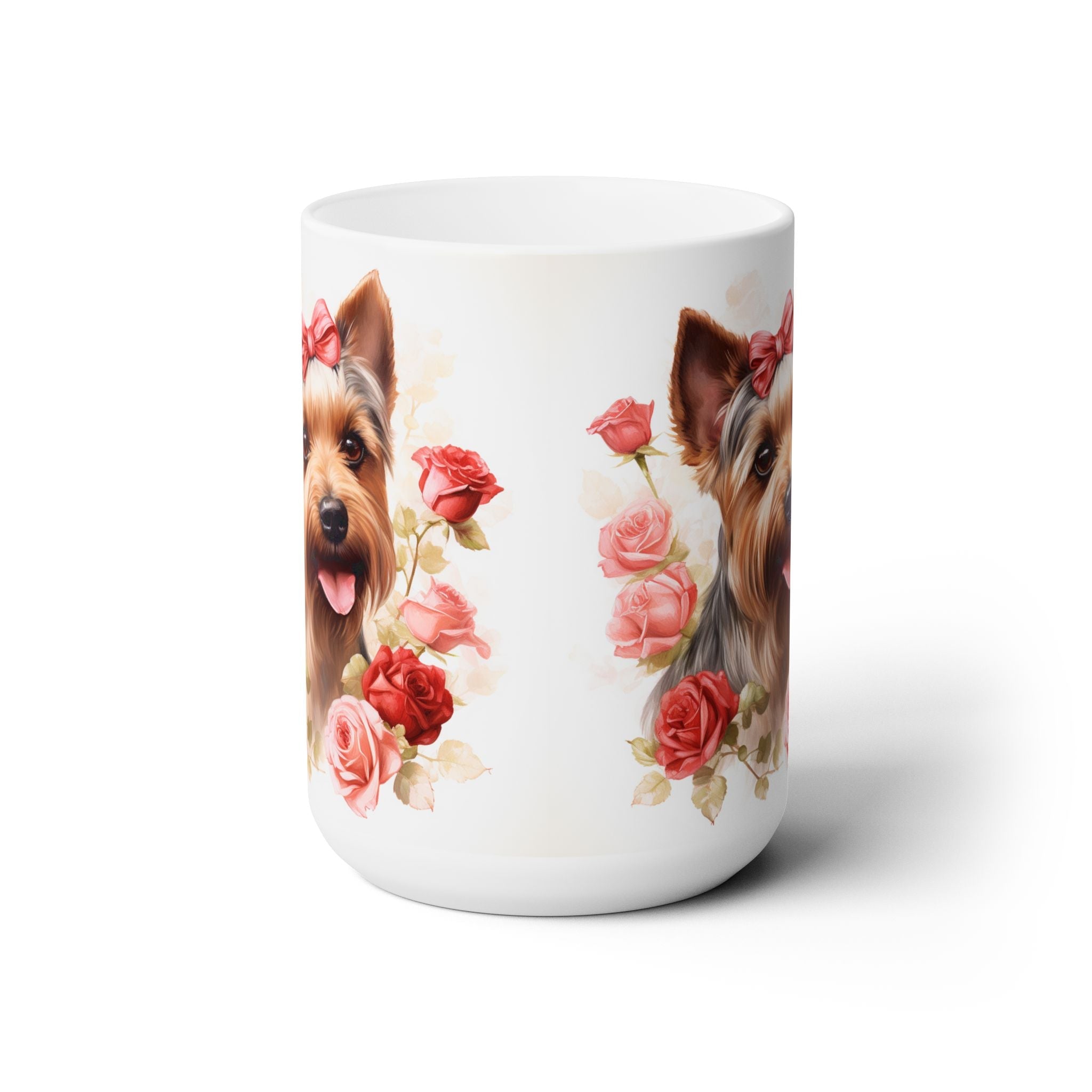 Yorkshire Terrier Rose Garden Mug – Yorkie Lover Gift, Dog Mom Mug