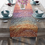 Prismatic Horizon Table Runner | Watercolor Rainbow Art (72" or 90")