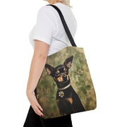 Chic Chihuahua Floral Canvas Tote Bag – Eco-Friendly Gift for Dog Lovers