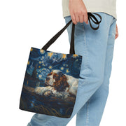 Cavalier King Charles Starry Night Artistic Tote Bag, Dog Lover Gift