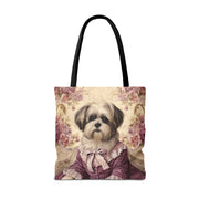 Regal Shih Tzu Victorian Canvas Tote Bag, Dog Lover's Gift Idea