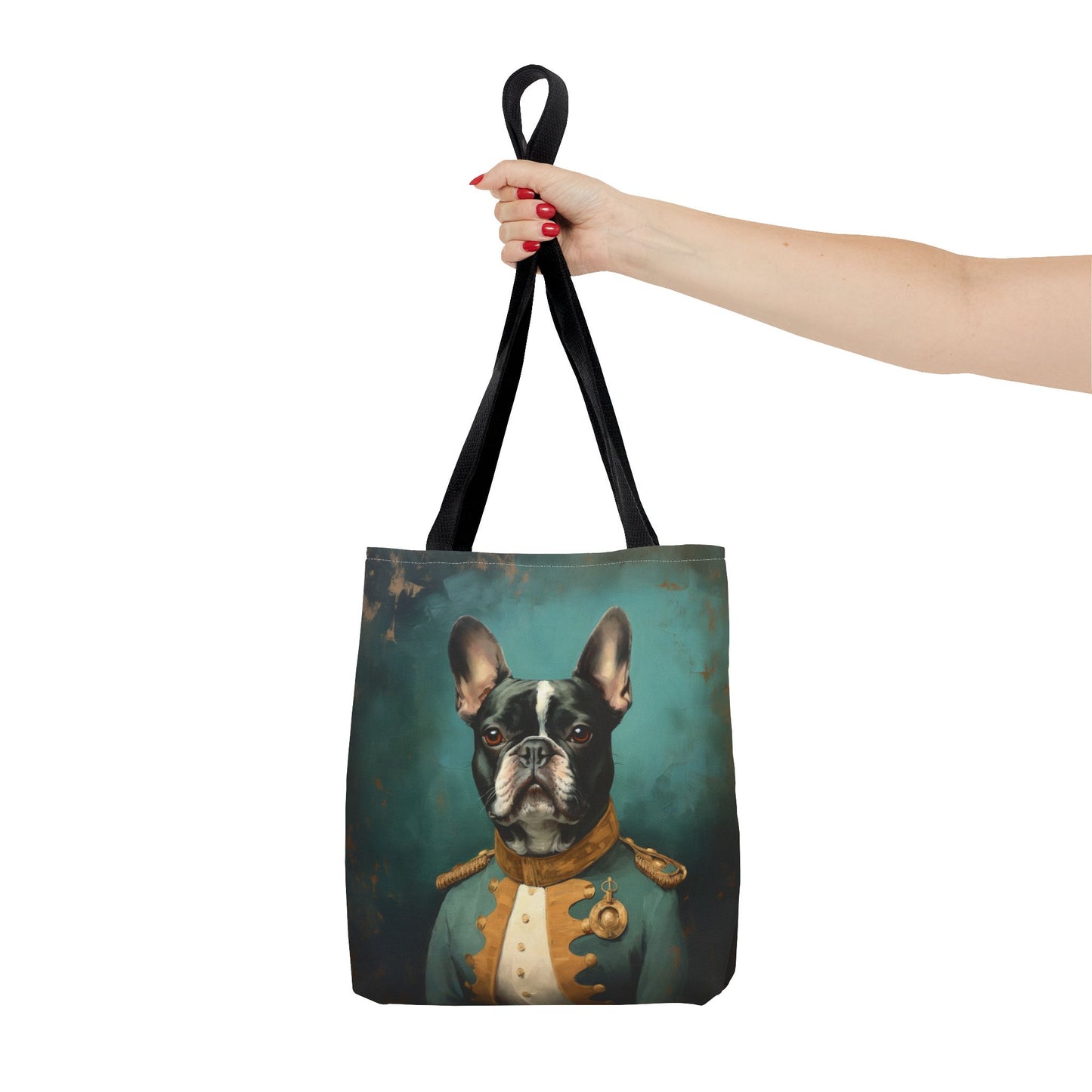 French Bulldog Commander Canvas Tote Bag – Stylish, Eco-Friendly Gift