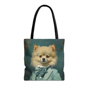 Regal Pomeranian Canvas Tote Bag, Stylish Gift for Dog Lovers