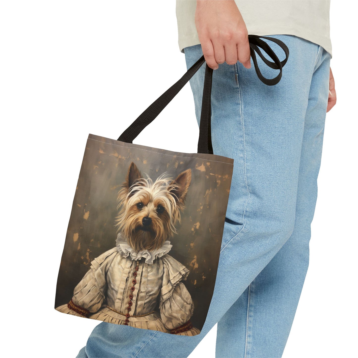 Regal Yorkshire Terrier Canvas Tote Bag, Perfect for Dog Lovers