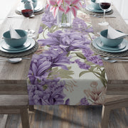 Purple Floral Table Runner | Lavender, Lilac, and Cream Décor (72" or 90")