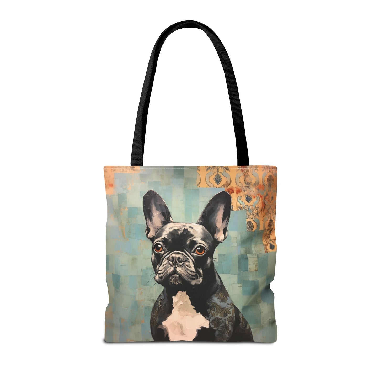 Frenchie Chic Canvas Tote Bag, Eco-Friendly Dog Lover Gift