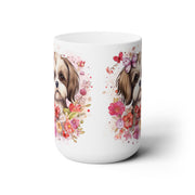 Shih Tzu Butterfly Blossom Mug – Adorable Dog Lover Gift