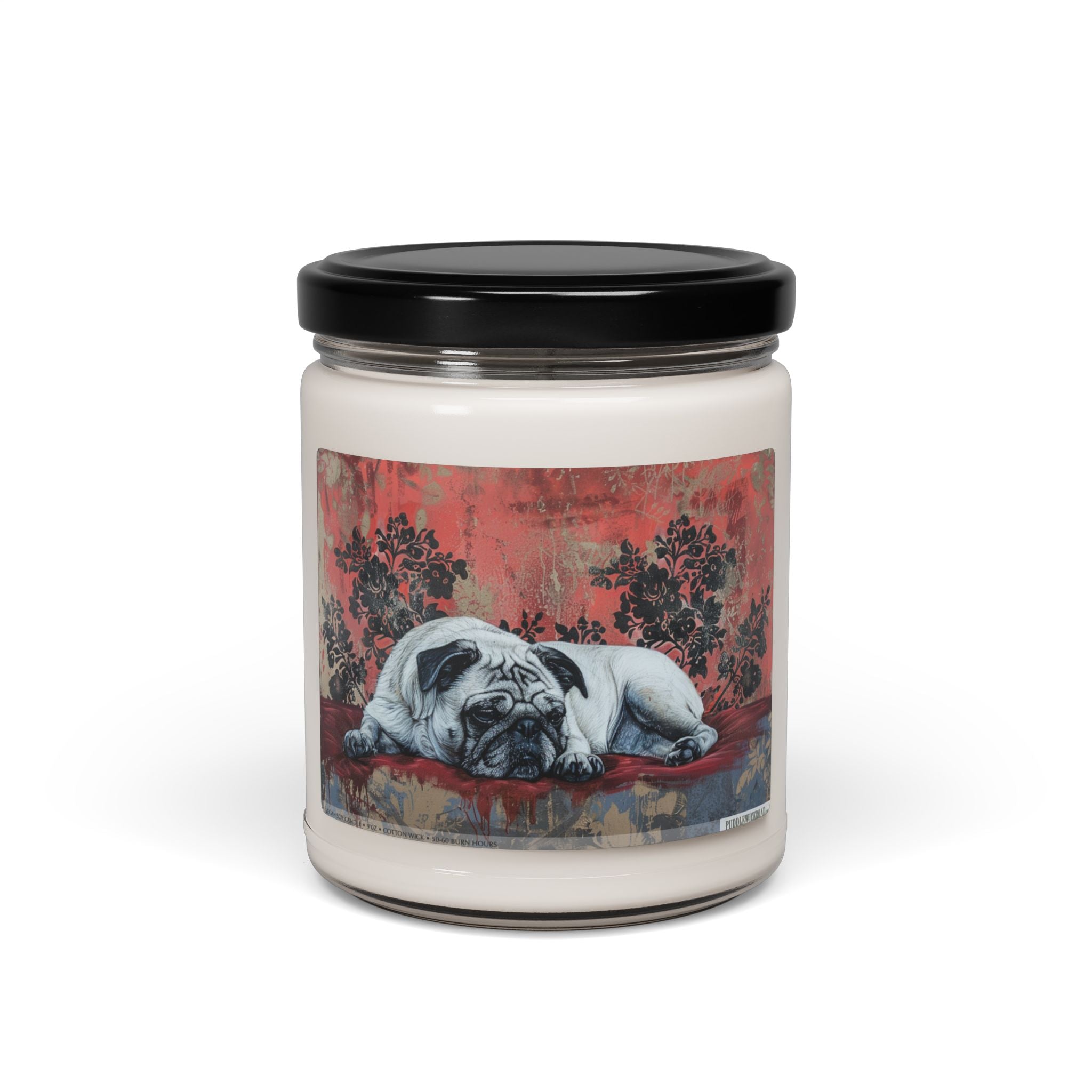 Pug Lover's Vintage Scented Candle - Cozy Dog Dad Gift