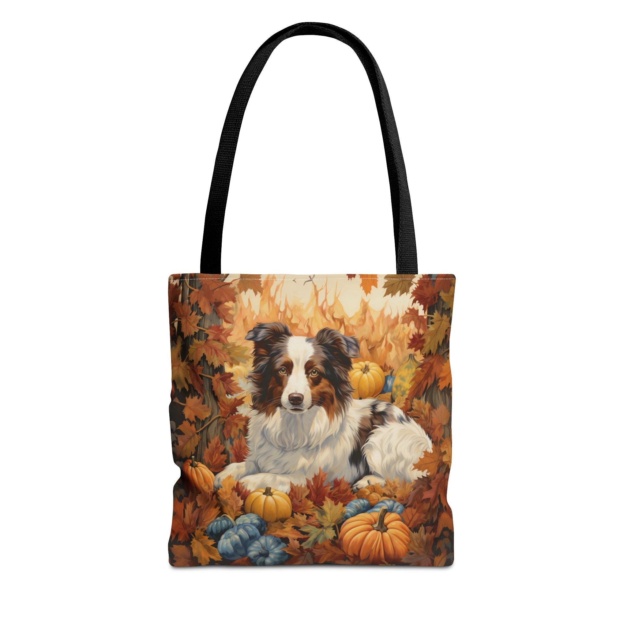 Australian Shepherd Autumn Harvest Tote Bag, Eco-Friendly Thanksgiving Gift