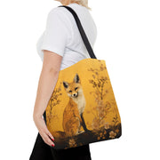 Golden Fox Canvas Tote Bag – Nature-Inspired Eco-Friendly Gift