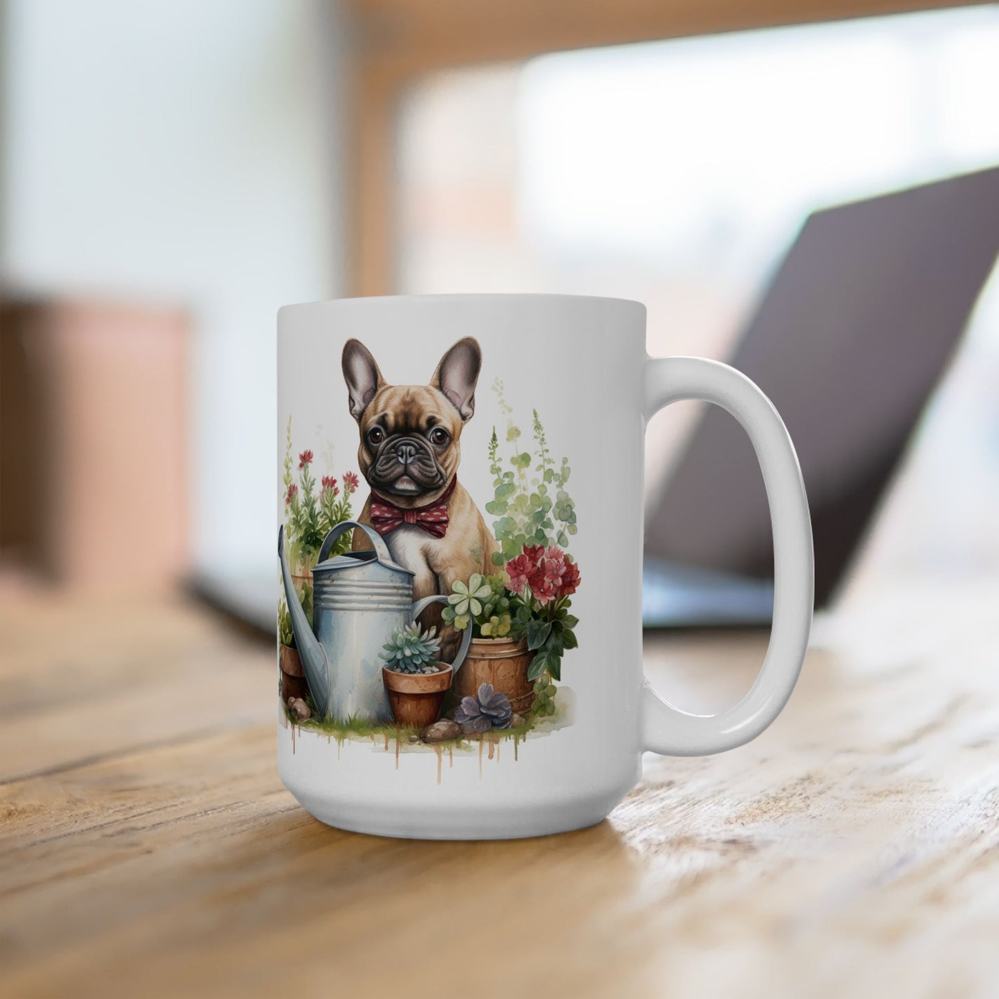 Frenchie Gardener Mug – Adorable French Bulldog Gift for Dog Lovers