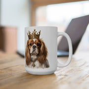 Regal Cavalier King Charles Spaniel Mug – Crown & Elegance Design