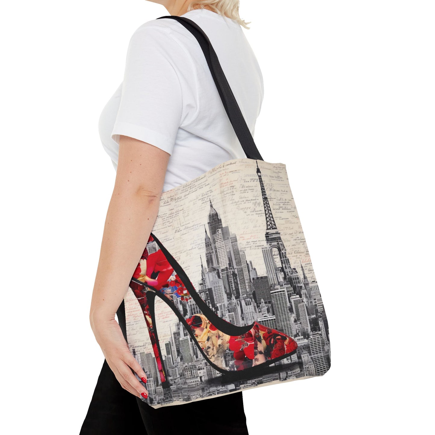 City Chic Stiletto Tote Bag, Stylish Canvas Handbag for Work & Market