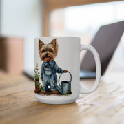 Yorkie Gardener Mug - Cute Yorkshire Terrier Coffee Cup for Dog Lovers