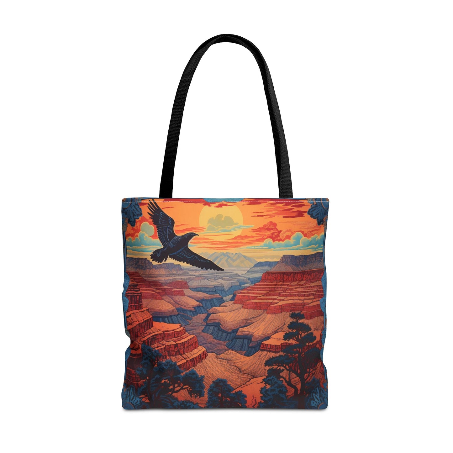 Grand Canyon Sunset Eagle Tote Bag - Eco-Friendly Nature Lover Gift