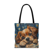 Starry Cavalier King Charles Tote Bag – Artistic & Eco-Friendly Design