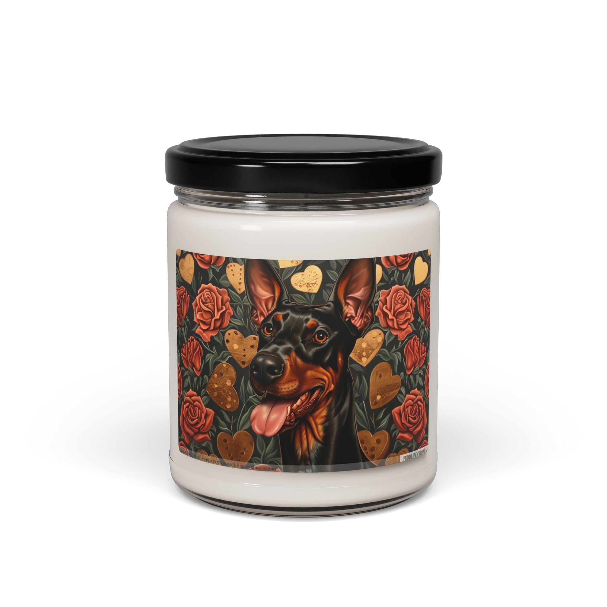 Doberman Delight Soy Candle – Vintage Dog Lover Gift