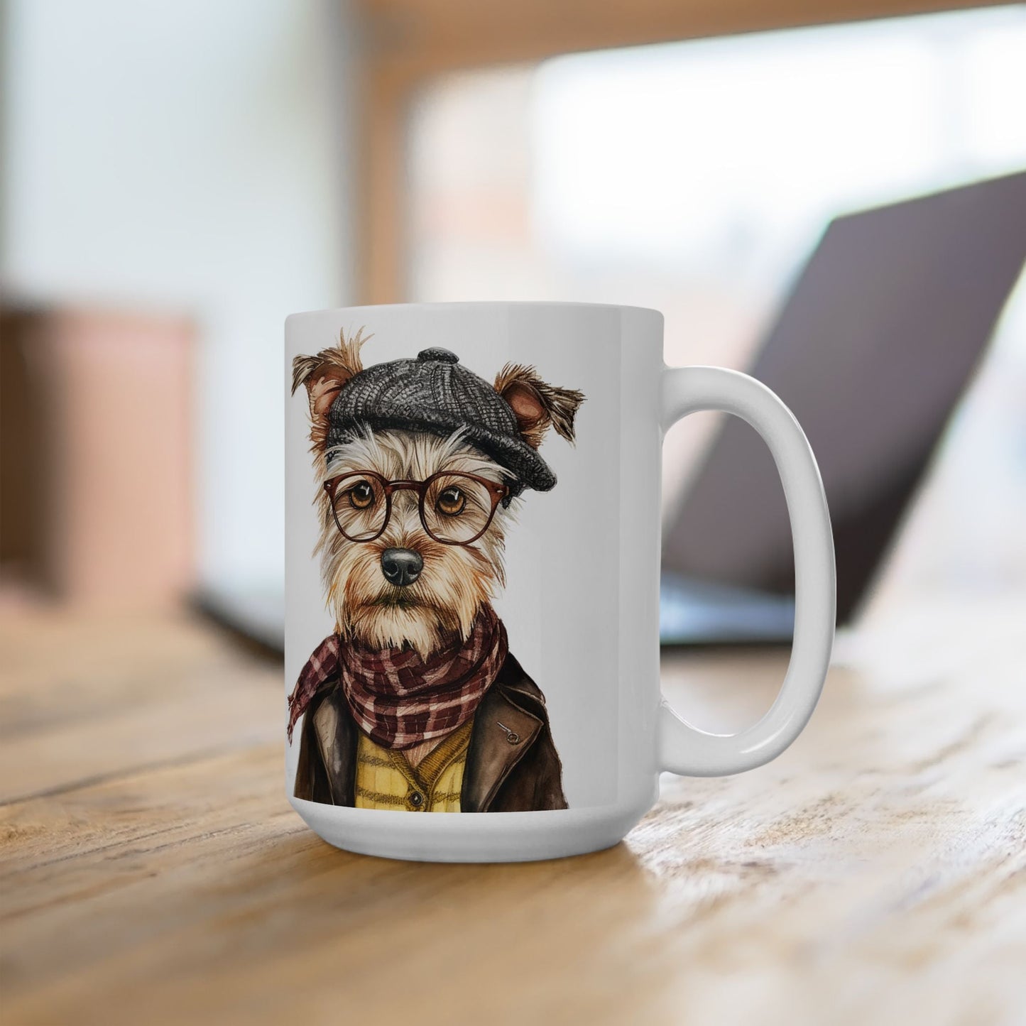 Yorkie Hipster Mug – Yorkshire Terrier Dog Lover Gift