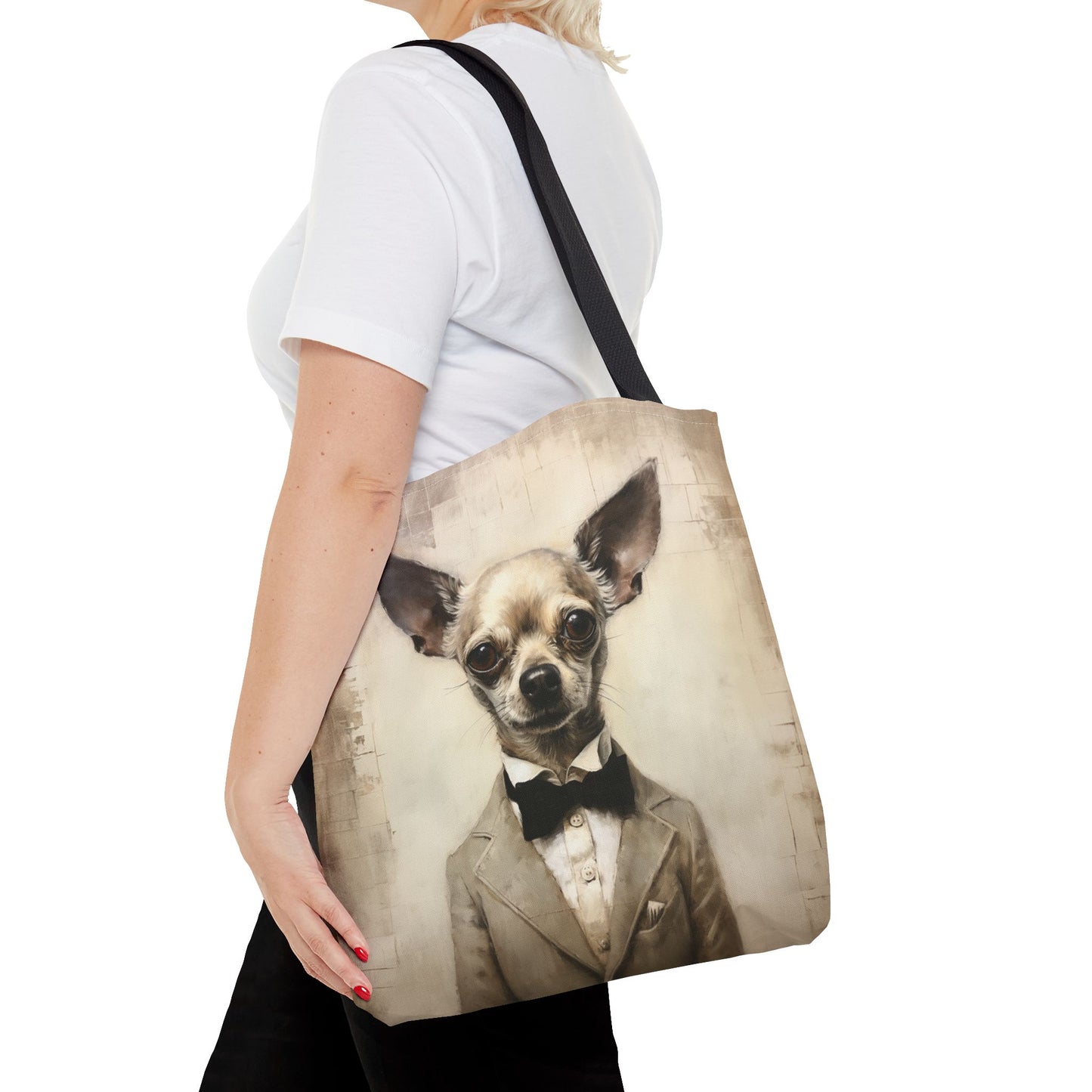 Chihuahua Sophistication Tote Bag – Dapper & Eco-Friendly Canvas