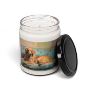 Golden Retriever Candle – Cozy Vintage Art Gift for Pet Lovers