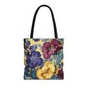 Floral Bloom Canvas Tote Bag, Vibrant Artistic Design for Everyday Use