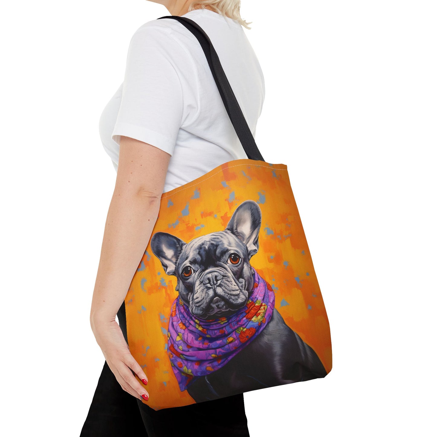 Frenchie Flair Tote Bag – Vibrant Design for Dog Lovers