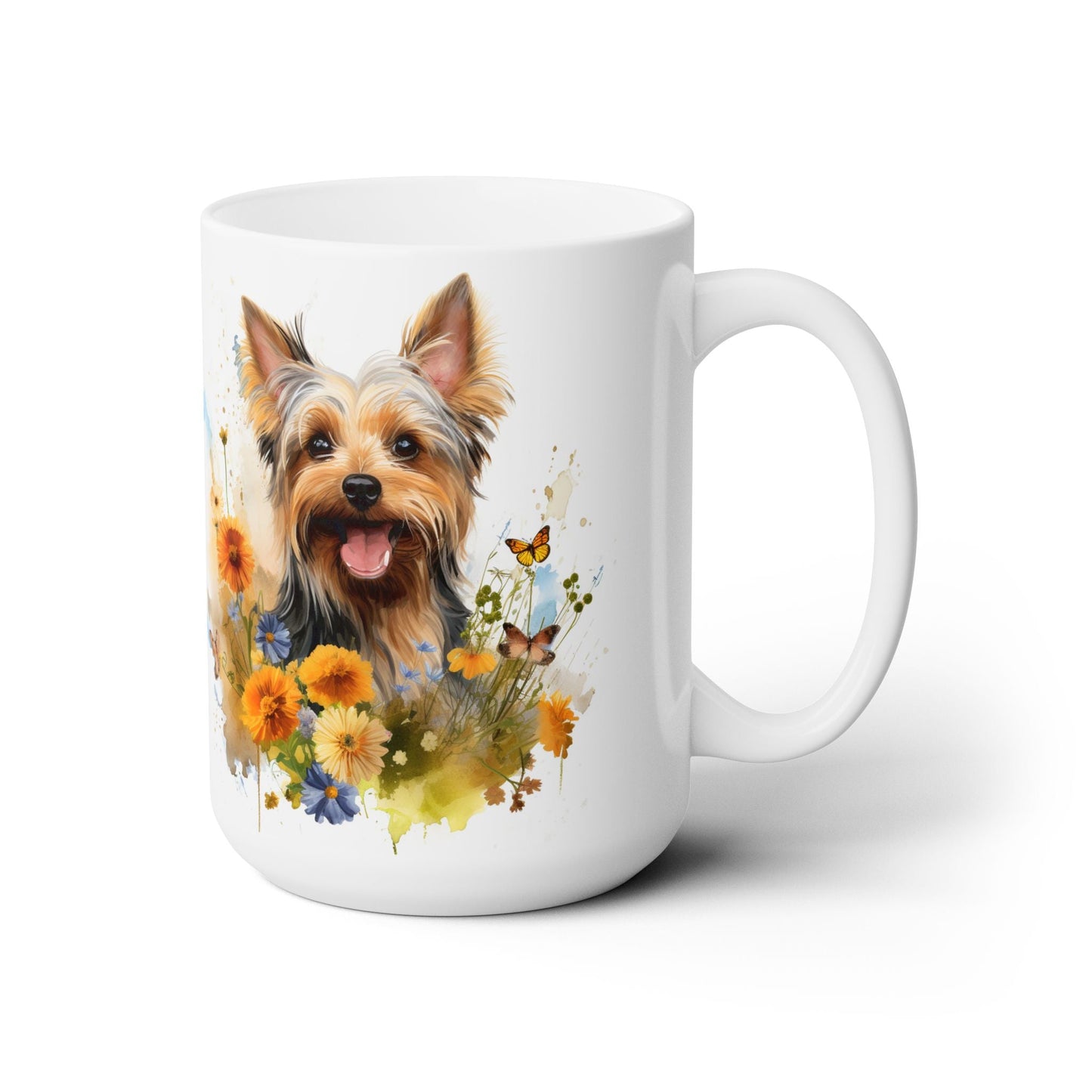 Yorkie Lover's Floral Mug – Yorkshire Terrier Gift for Dog Moms