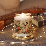 Elegant Whippet Candle – Vintage Floral Soy Gift for Dog Lovers