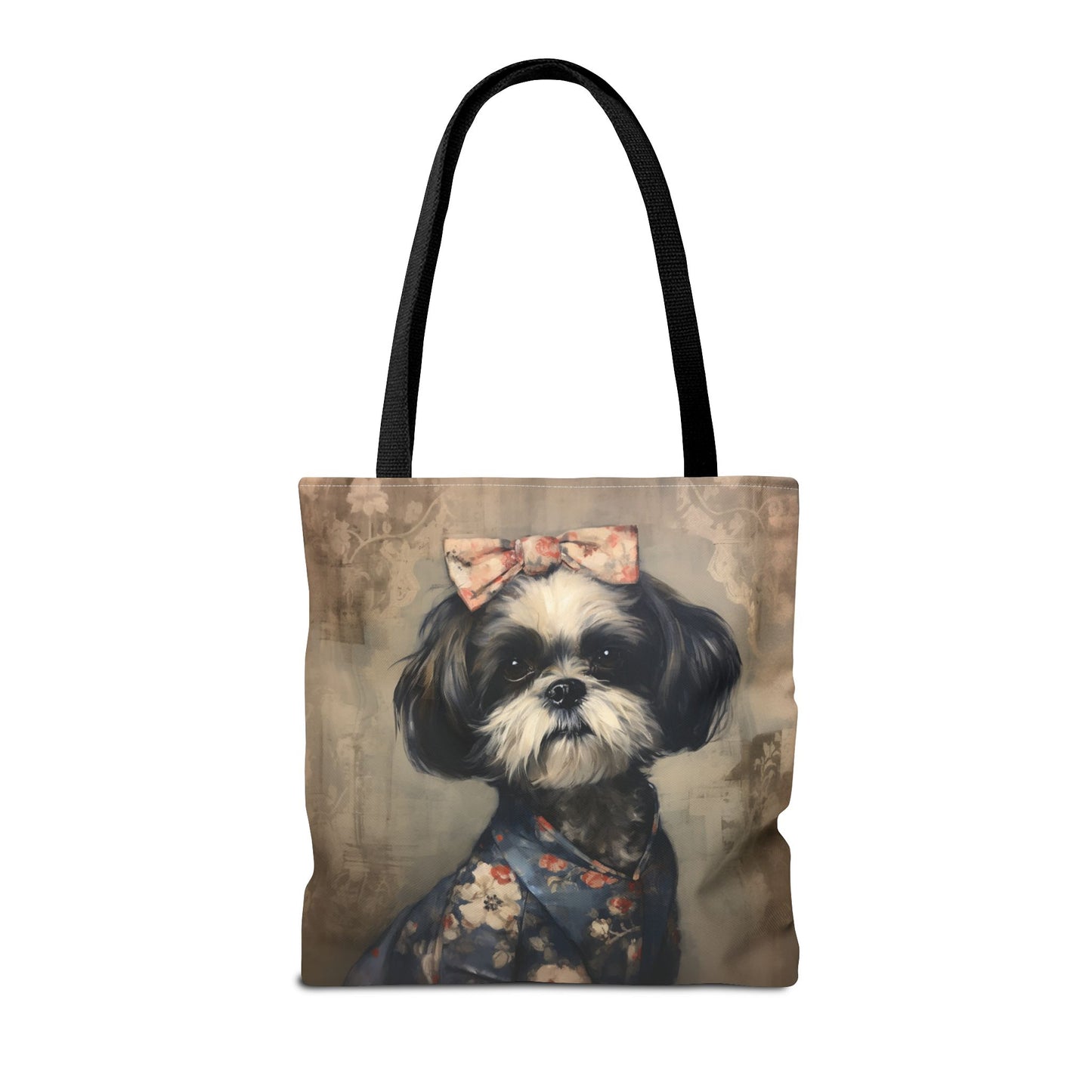 Shih Tzu Elegance Canvas Tote Bag, Chic and Eco-Friendly for Dog Lovers