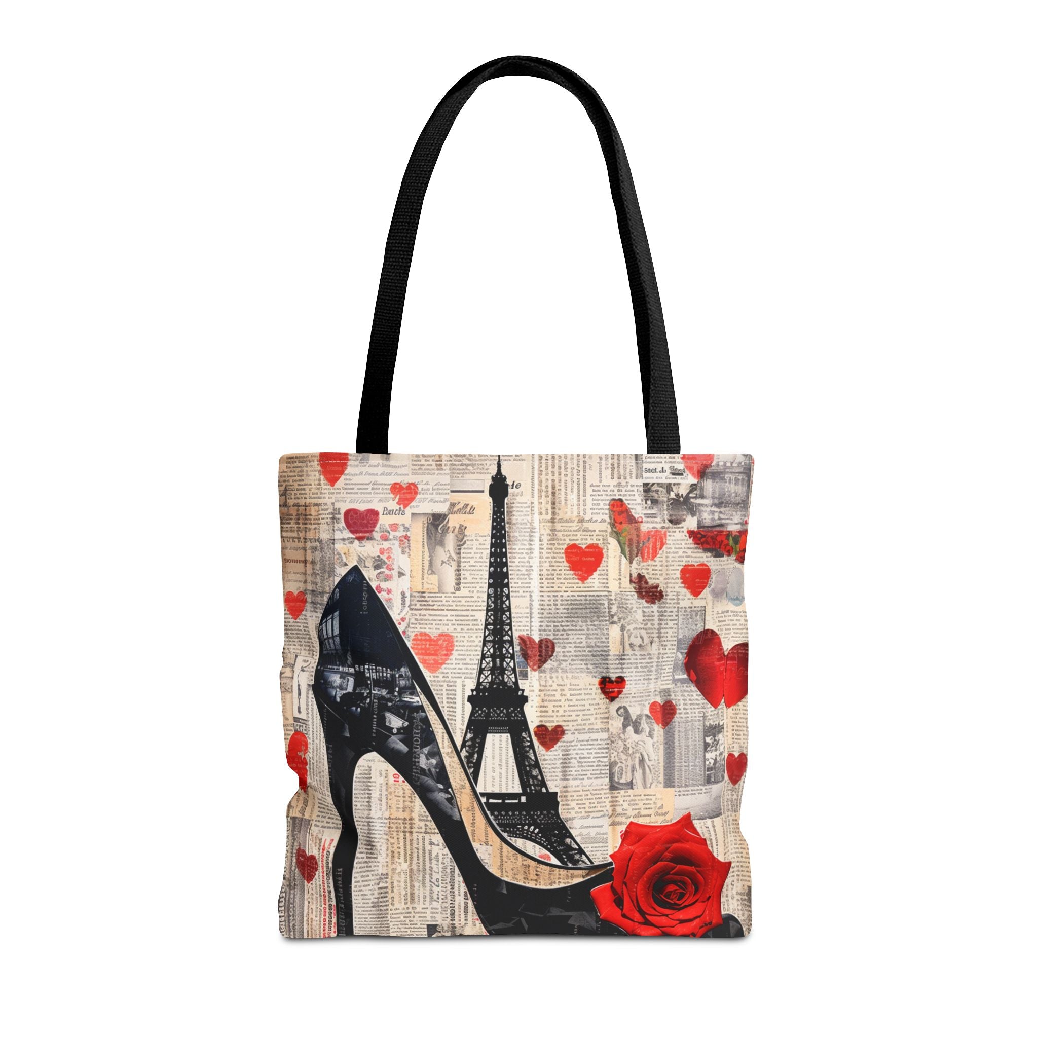 Paris Love High Heels Tote Bag with Eiffel Tower Design, Chic Gift