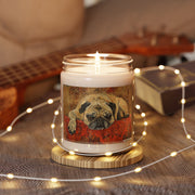 Pug Lover's Vintage Art Soy Candle, Thoughtful Pet Gift