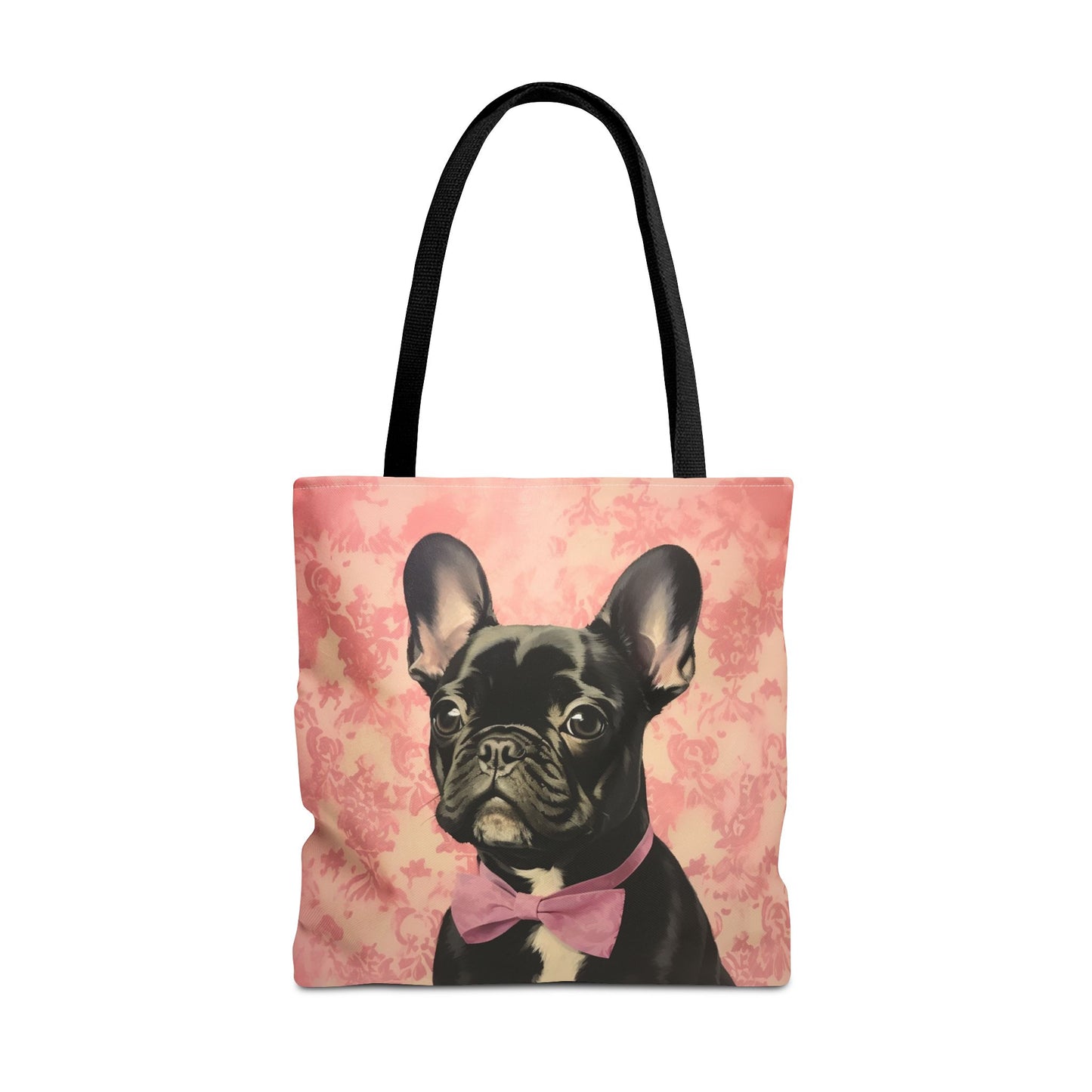 Chic French Bulldog Tote Bag – Pink Bowtie Art Design for Dog Lovers