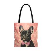 Chic French Bulldog Tote Bag – Pink Bowtie Art Design for Dog Lovers