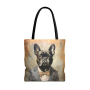 Frenchie Sophistiqué Tote Bag – Dapper French Bulldog Canvas Tote