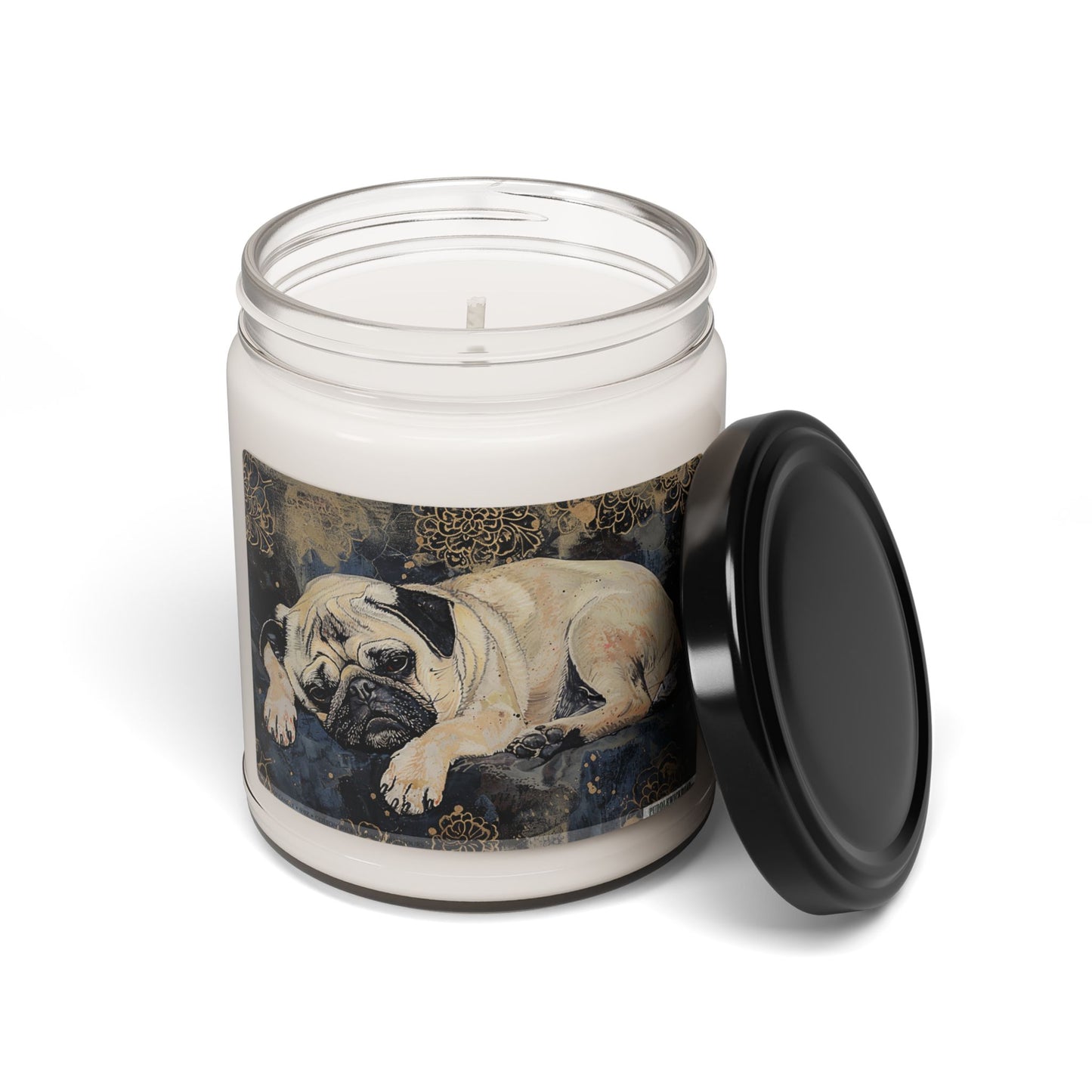 Sleeping Pug Candle – Hand-Poured Soy Wax Gift for Dog Lovers