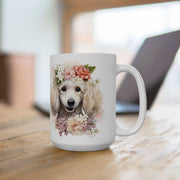 Poodle Floral Crown Coffee Mug – Perfect for Dog Lovers and Gifts