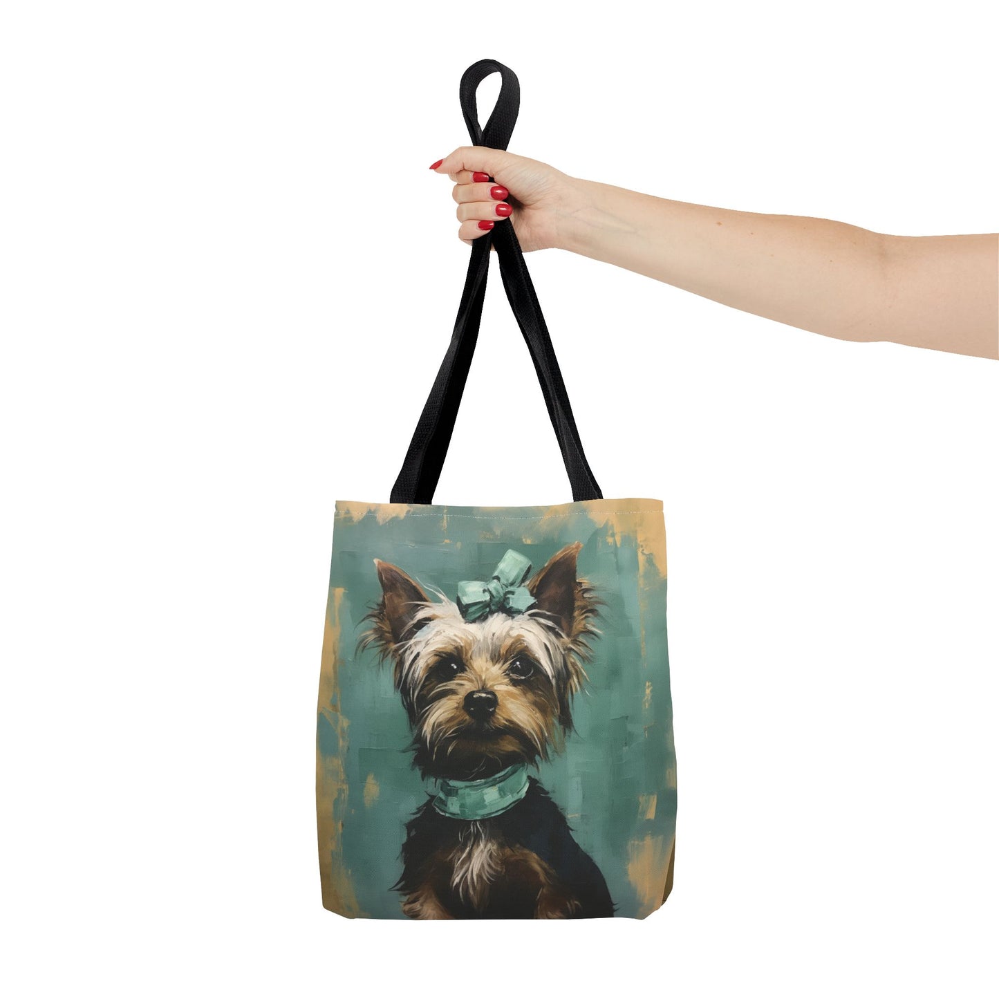 Chic Yorkie Portrait Canvas Tote Bag – Perfect for Dog Lovers