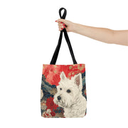 Westie Dream Tote Bag - Artistic Floral Canvas Gift for Dog Lovers - Darwin & Rose