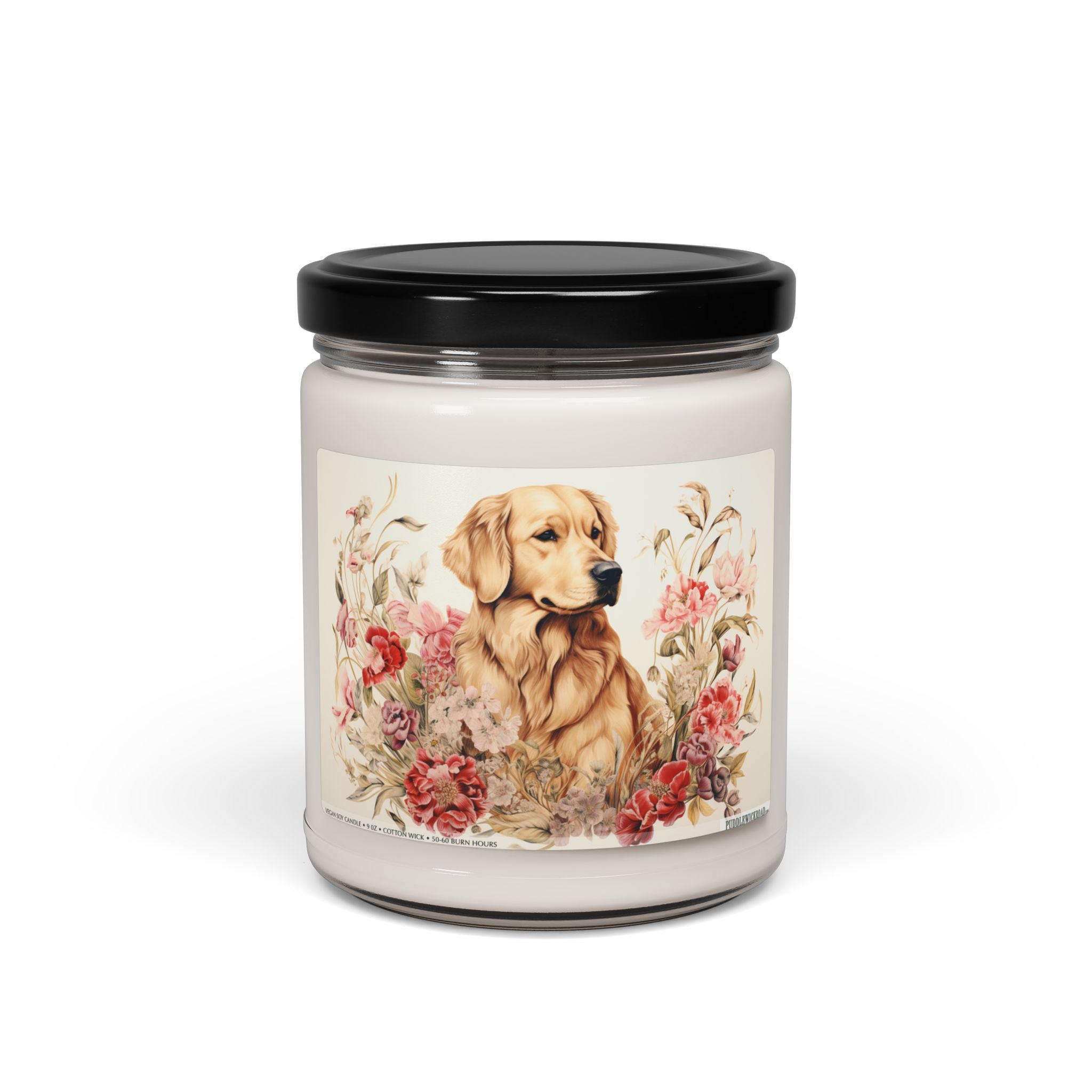 Golden Retriever Bloom Candle – Memorial & Gift for Dog Lovers