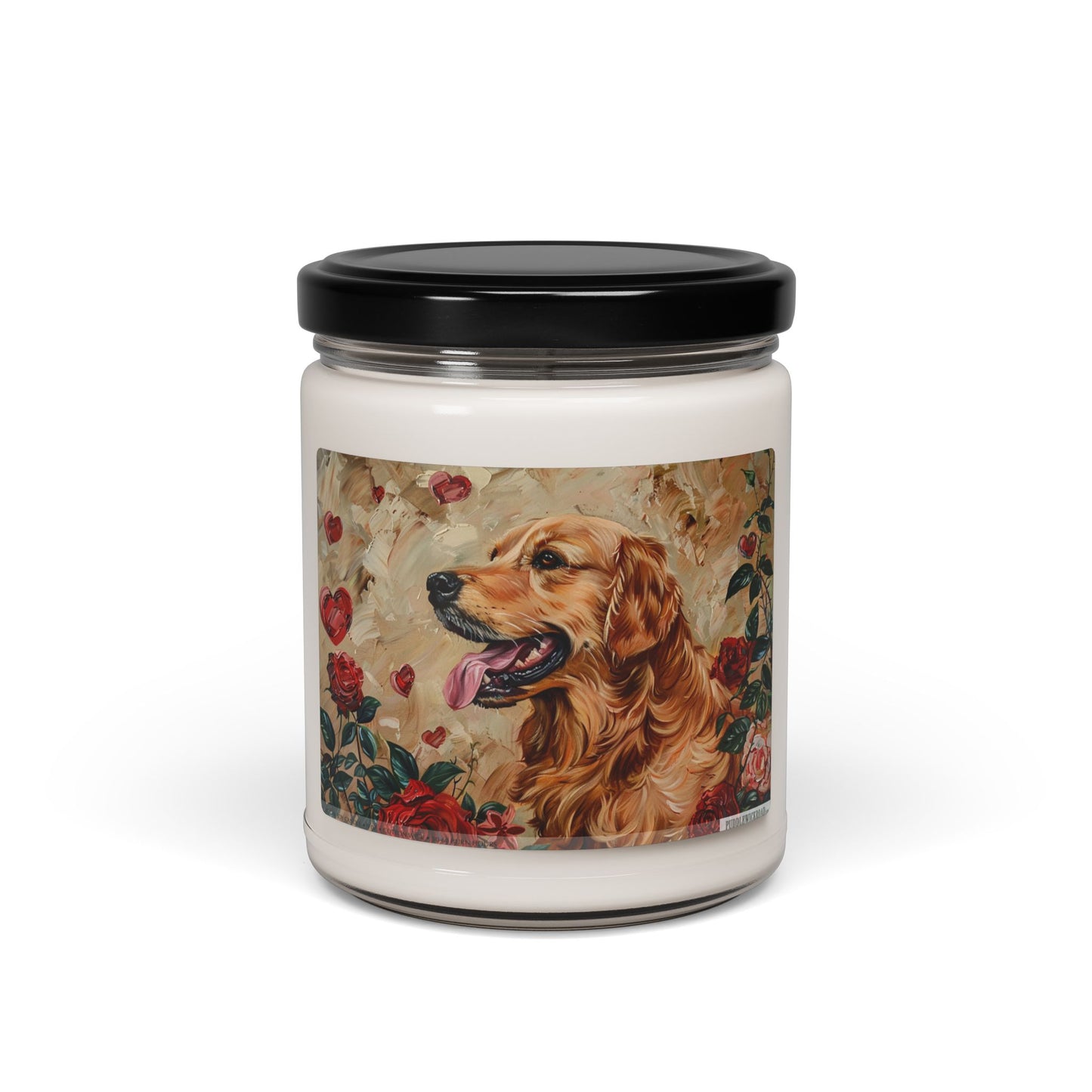 Golden Retriever Memorial Candle – Pet Lover Gift with Artistic Design