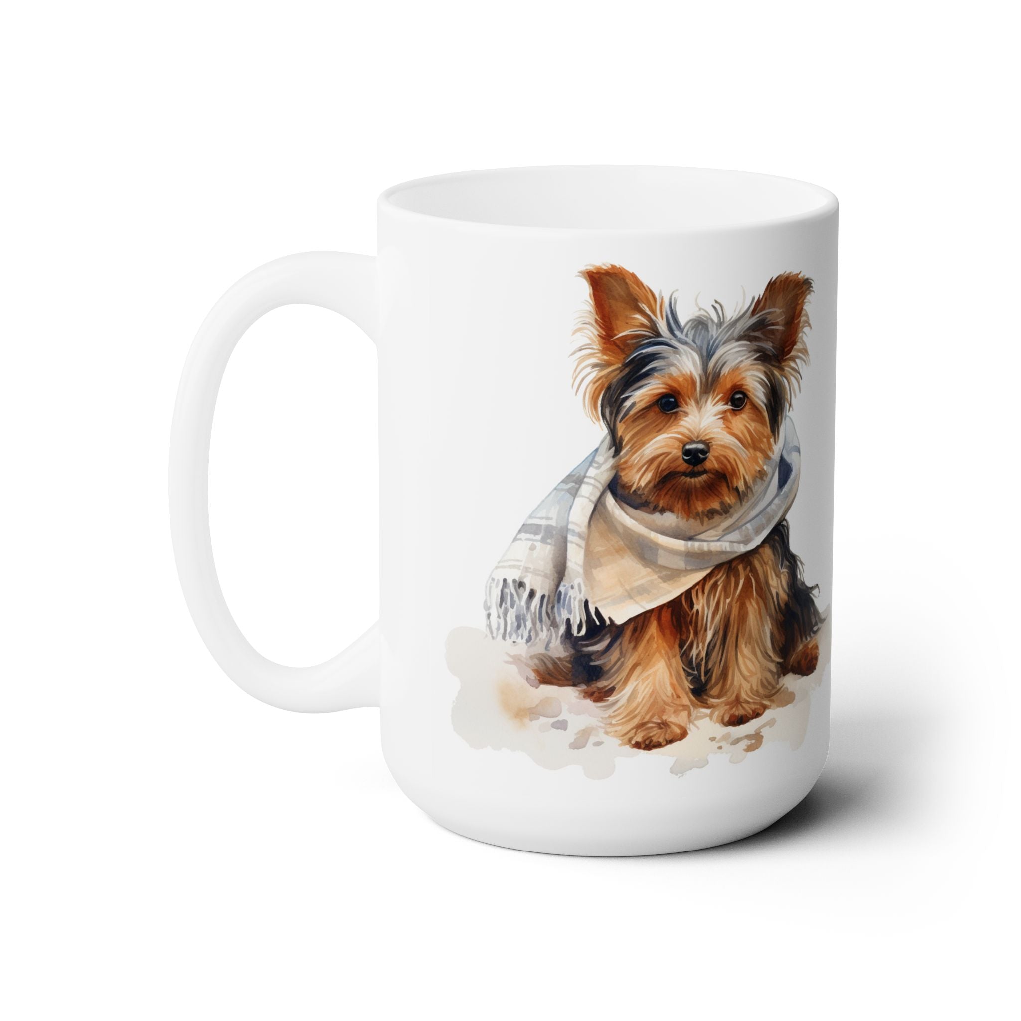 Yorkie Lover's Cozy Mug – Yorkshire Terrier in Scarf, Dog Mom Gift