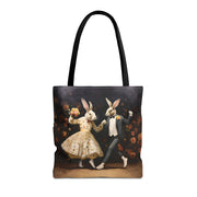 Easter Bunny Dance Tote Bag - Artistic and Eco-Friendly Grocery Bag