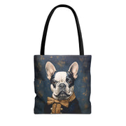 French Bulldog Aristocrat Canvas Tote Bag, Chic and Eco-Friendly Design