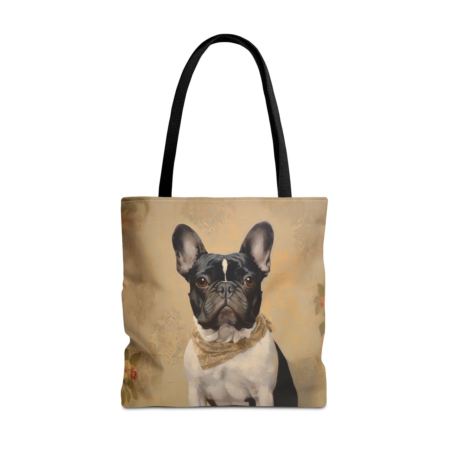 Frenchie Chic Tote Bag - Vintage Art Design with Bulldog Charm