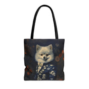 Pomeranian Floral Elegance Tote Bag, Chic Gift for Dog Lovers