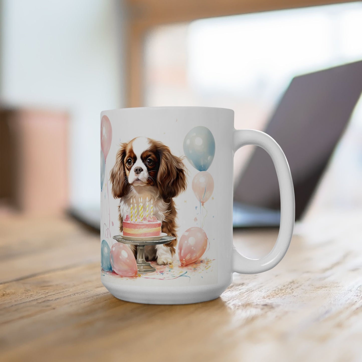 Cavie Birthday Celebration Mug – Adorable Cavalier King Charles Dog Gift