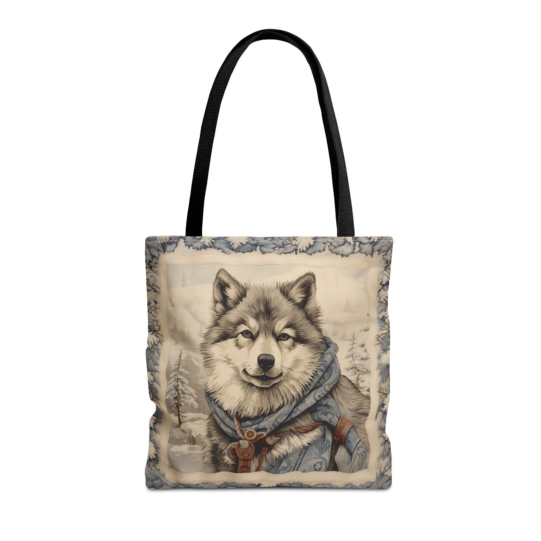 Alaskan Malamute Winter Tote Bag, Cozy and Eco-Friendly Gift