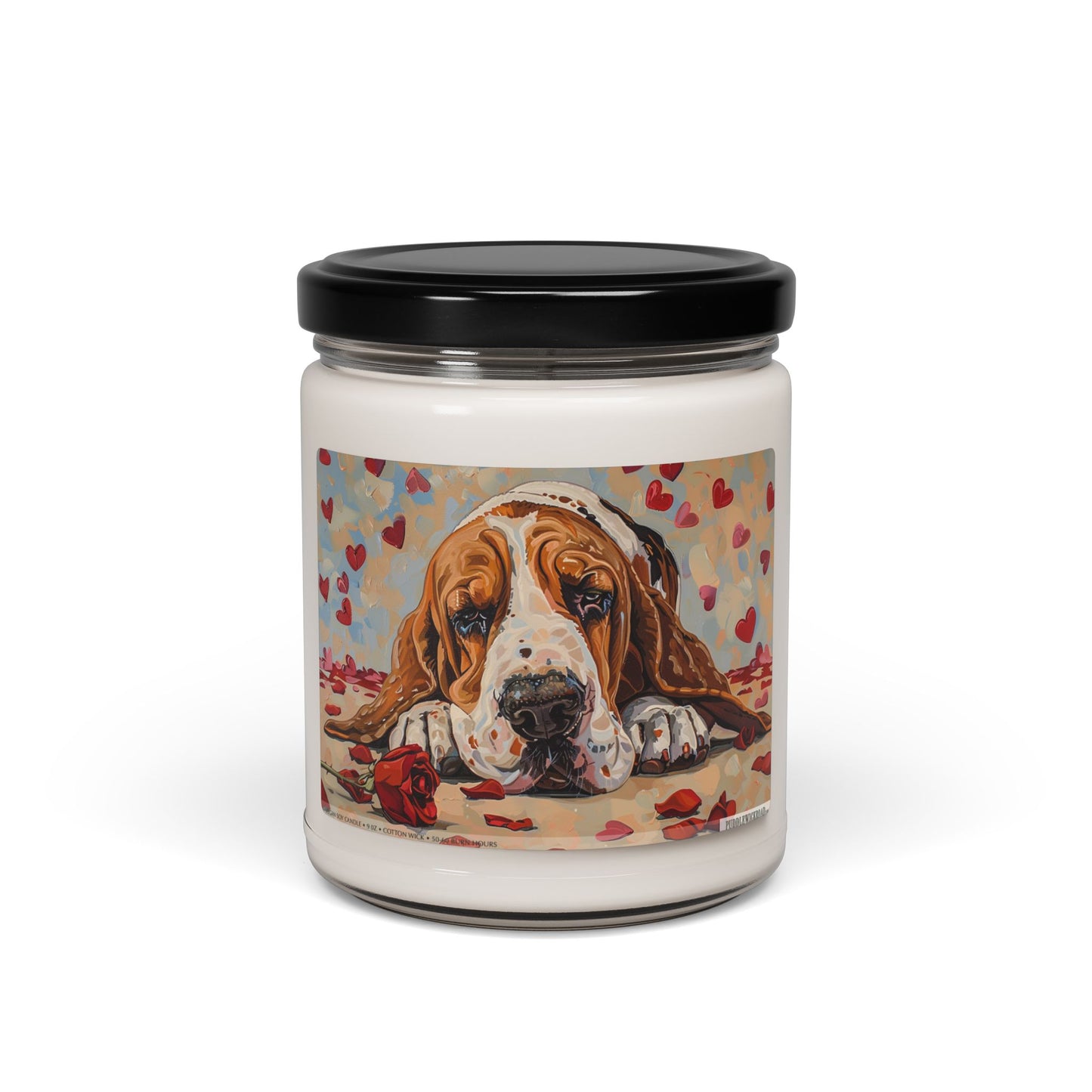 Basset Hound Heartfelt Candle – Dog Lover's Gift & Memorial